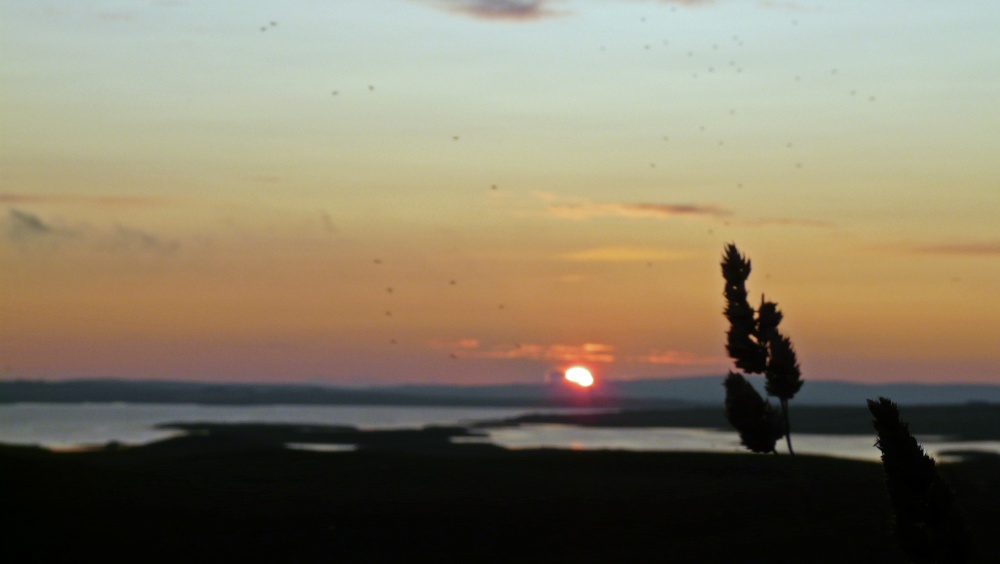 Sunset over Loch Harry, Stenness