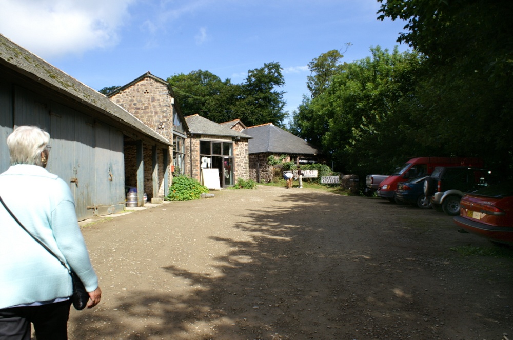 To the Clovelly Pottery and Donkey Stables.