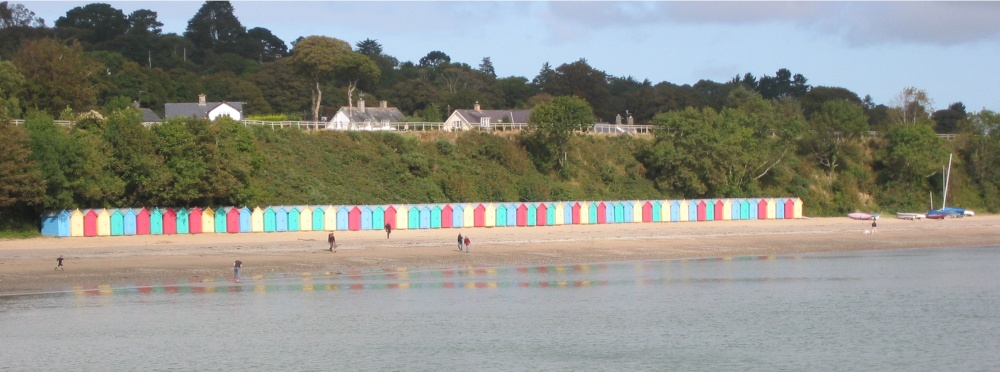 Beach huts at Llanbedrog Beach