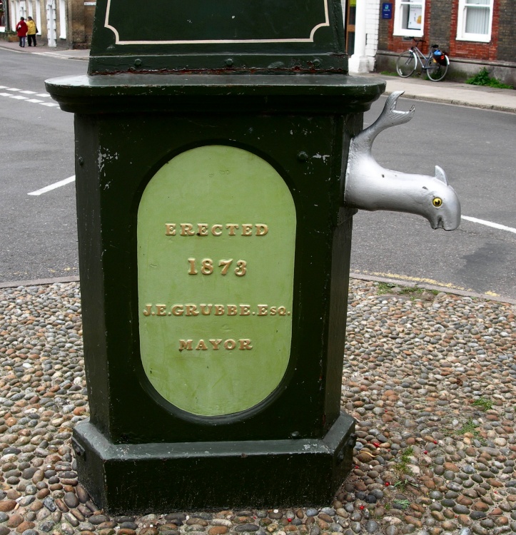 The bottom of the old pump in the Market Place