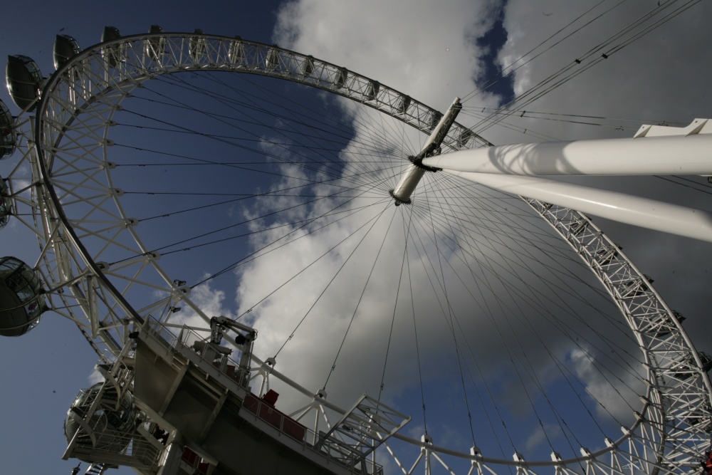 The London Eye at dusk