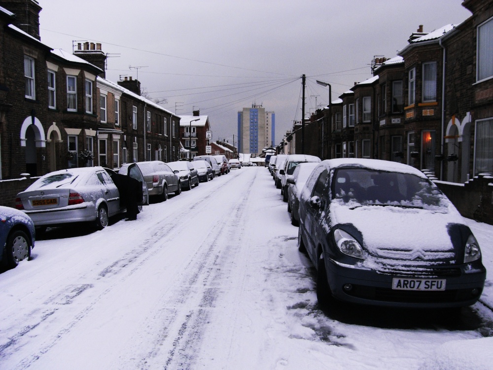 A road in Lowestoft