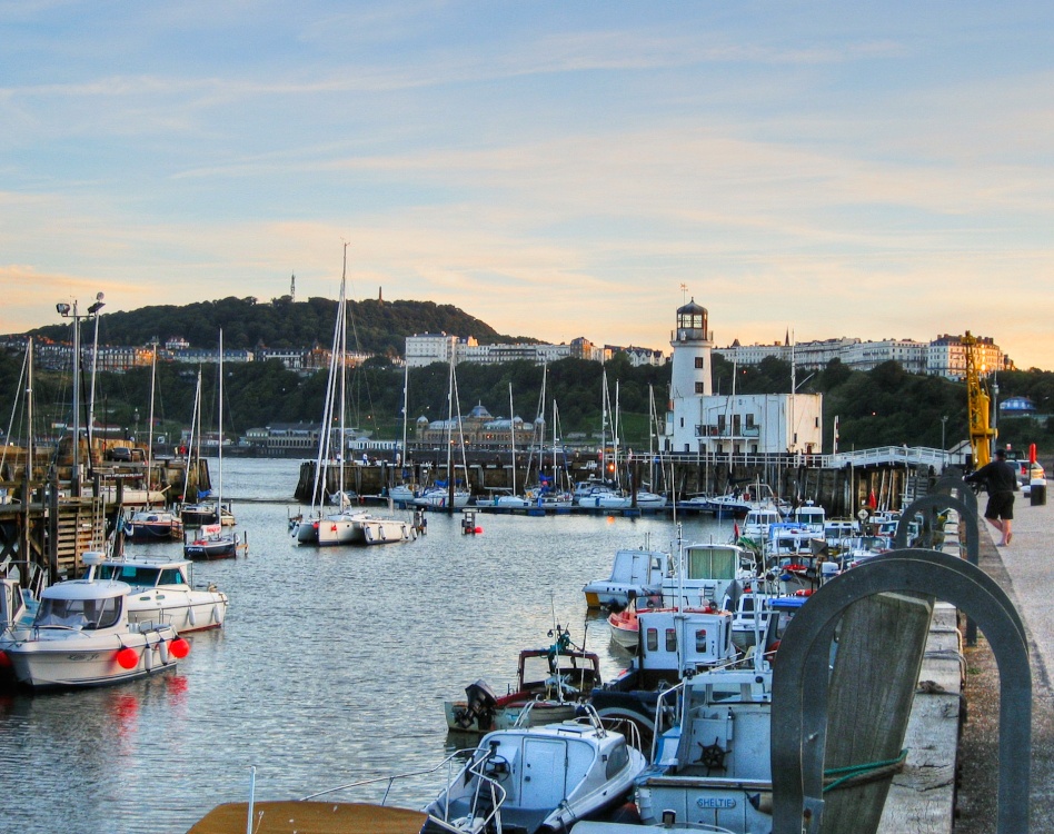 Scarborough harbour and lighthouse