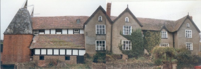 Photograph of Farmhouse and hop kilns 1986