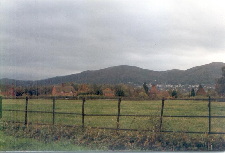 Photograph of View from Madresfield to Malvern Hills 1996
