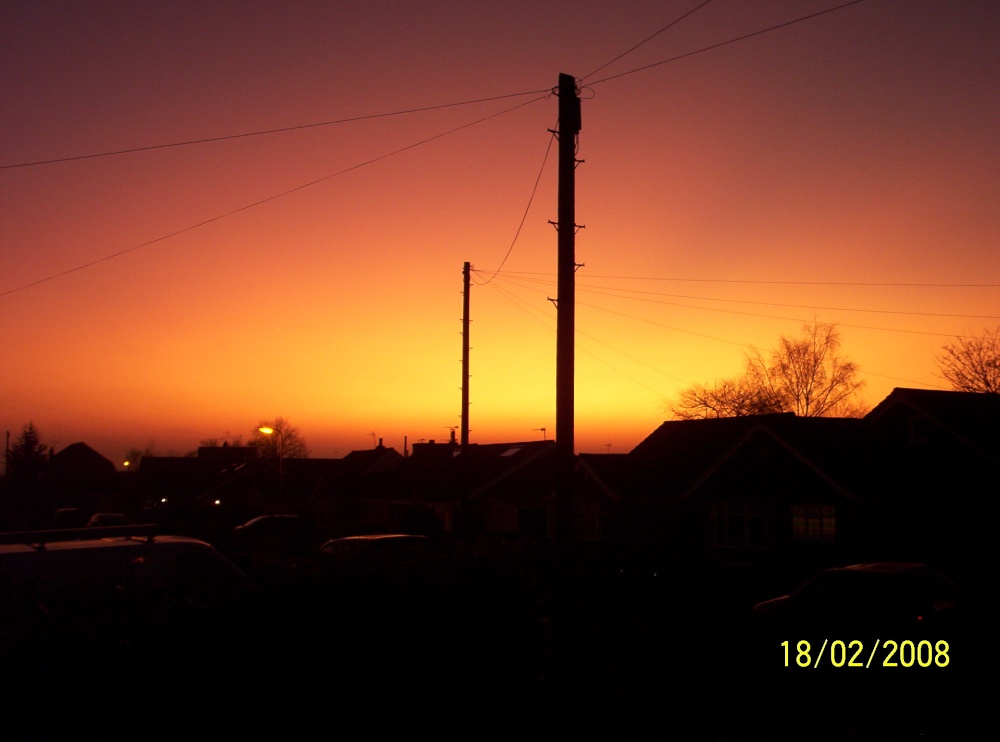 The Sky's on fire 17.45 18th Feb 2008