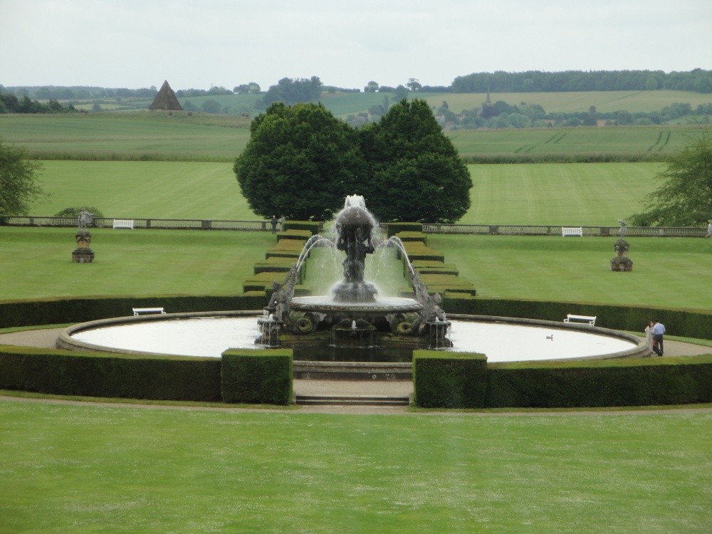 Atlas Fountain seen from a first floor window