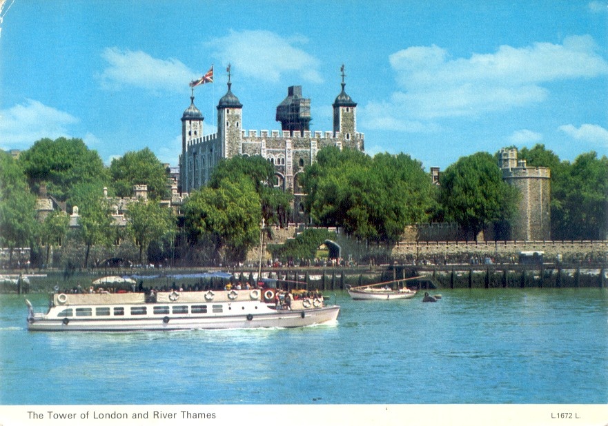 Tower of London and River Thames Postcard