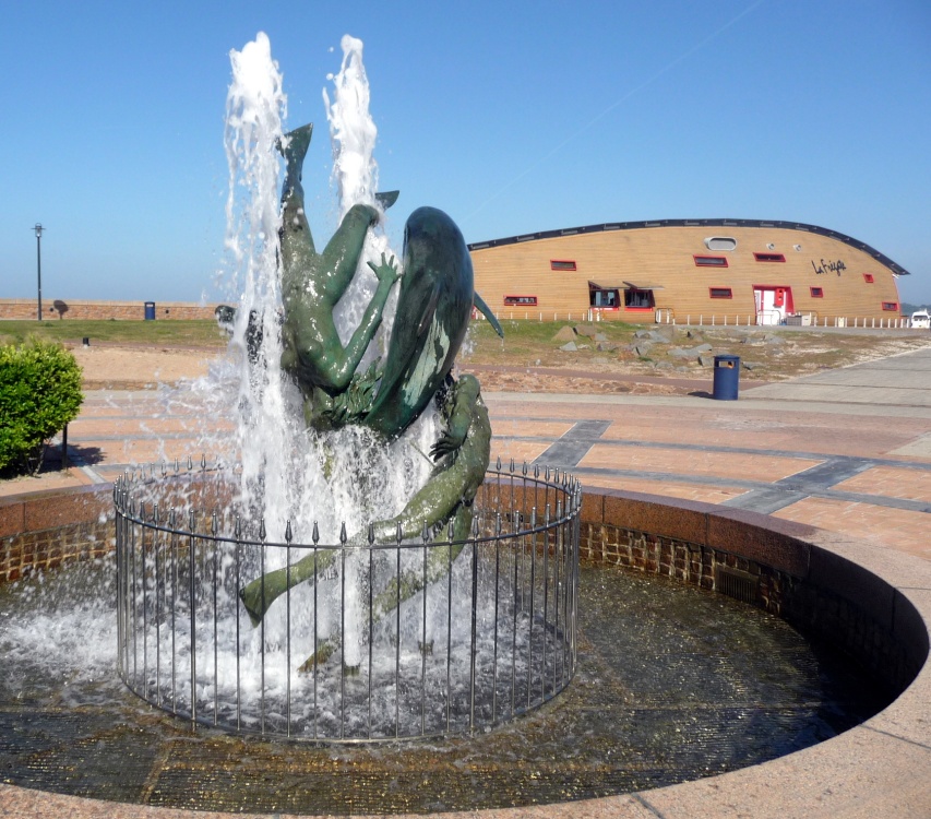 Swimming with dolphins fountain