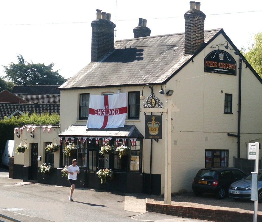 The Crown public house at Horsell, near Woking.