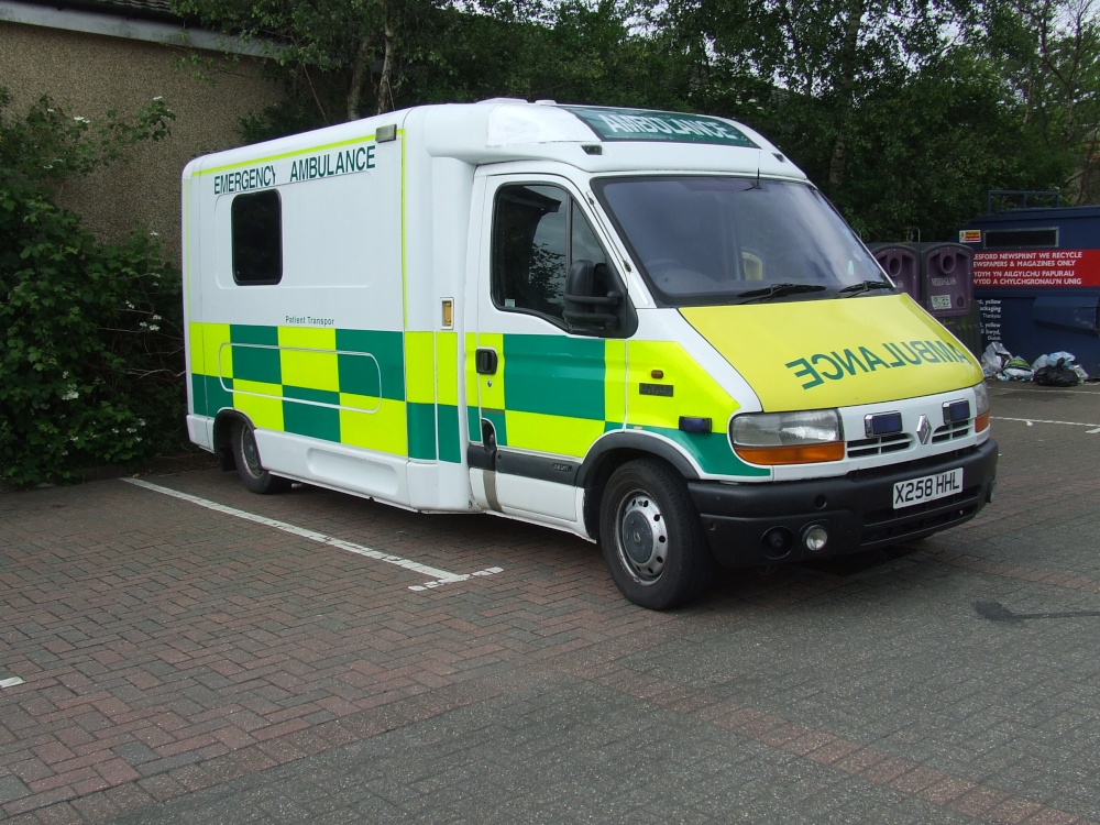 Ambulance Parked In Tredegar Bus Station