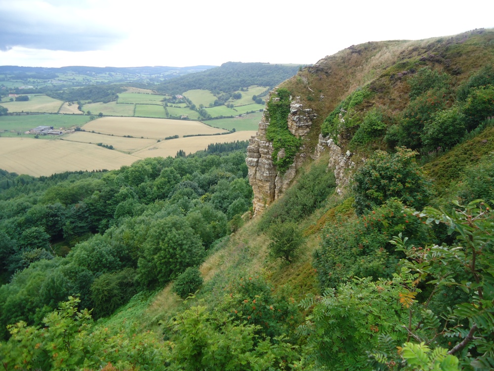 By the cliff.