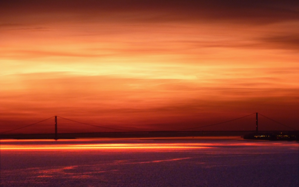 Humber Bridge at Sunset