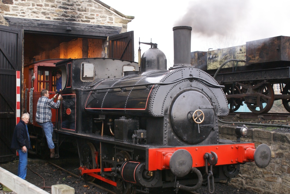 Prepairing to steam from the goods shed