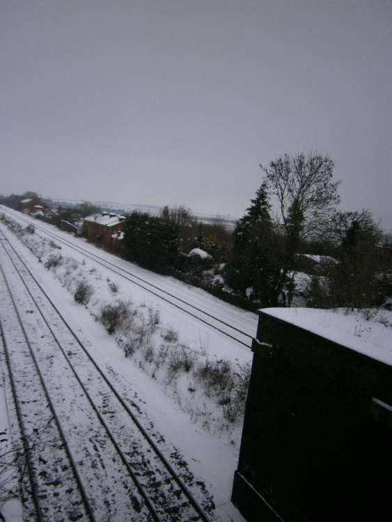 Irchester winter view on the Railway