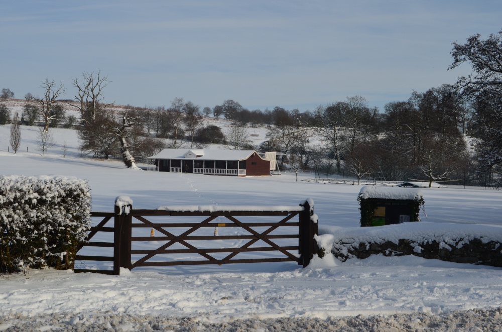 Snow stopped play!