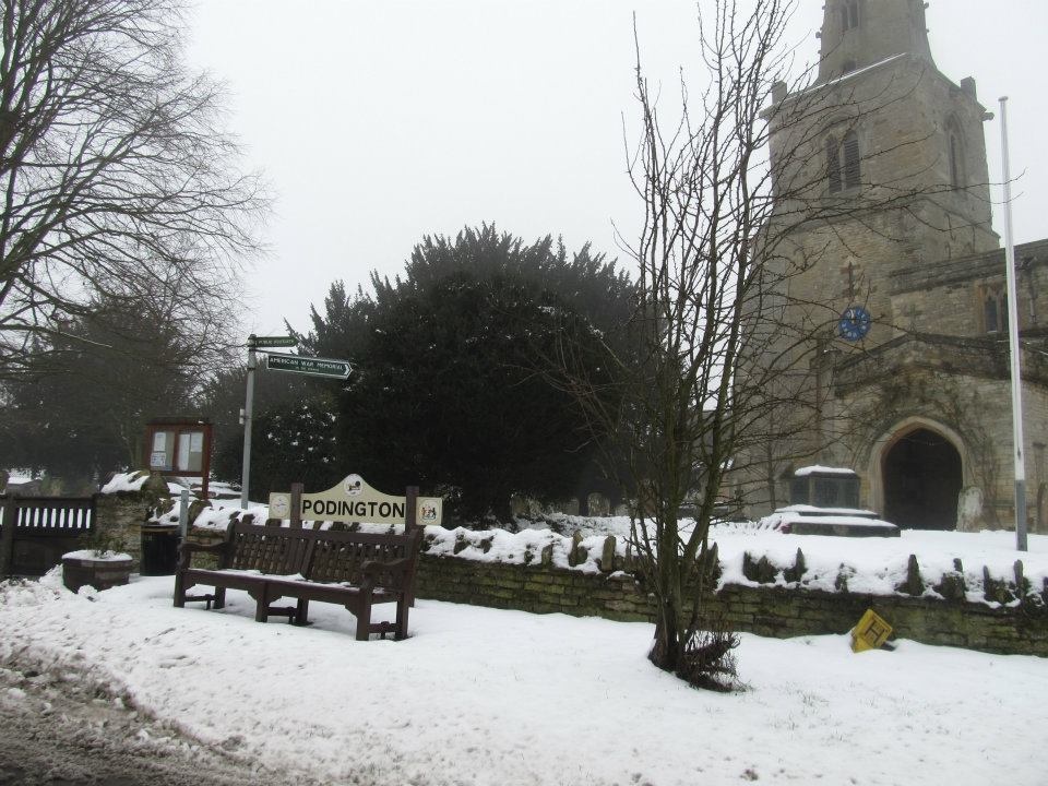 Podington winter view