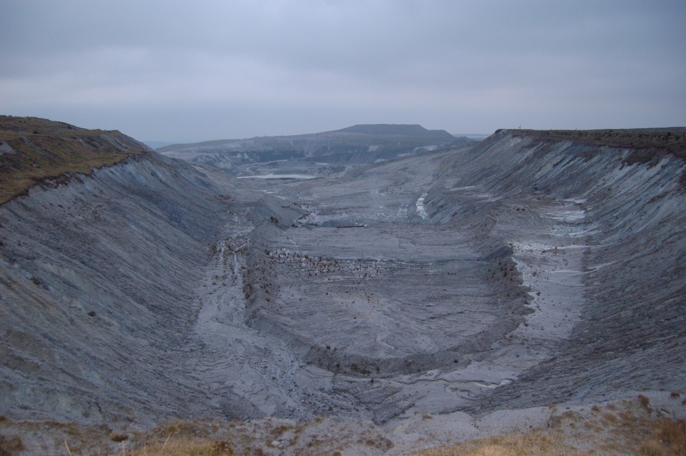 China clay works on Dartmoor.