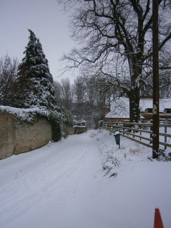 Podington winter view