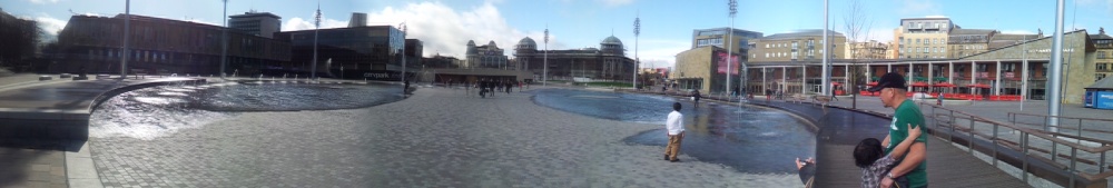 City Park and Millenium Square - Panoramic View - Bradford