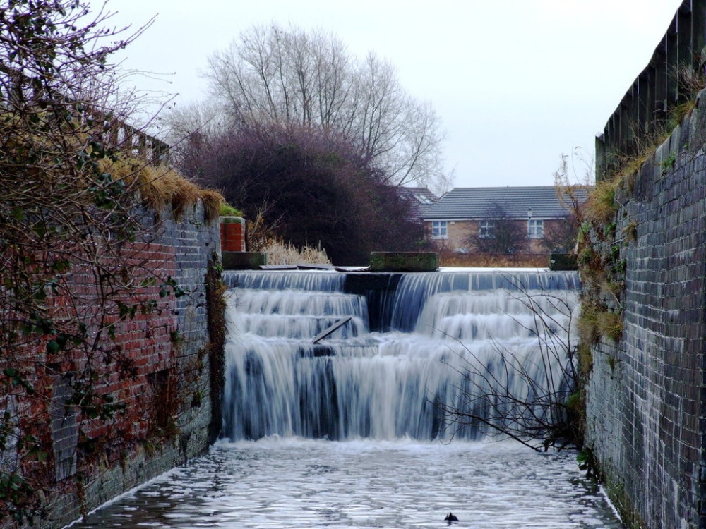 Photograph of Ice flow at Grantham canal Gamston Nottingham