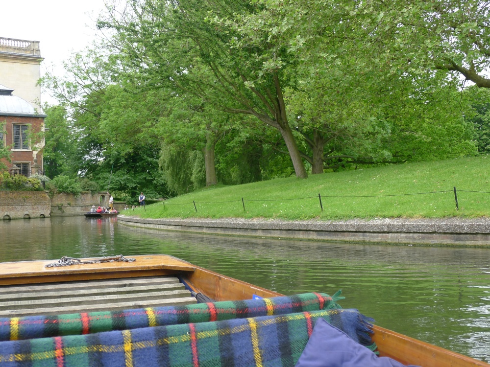 Punting around the College Backs, Cambridge