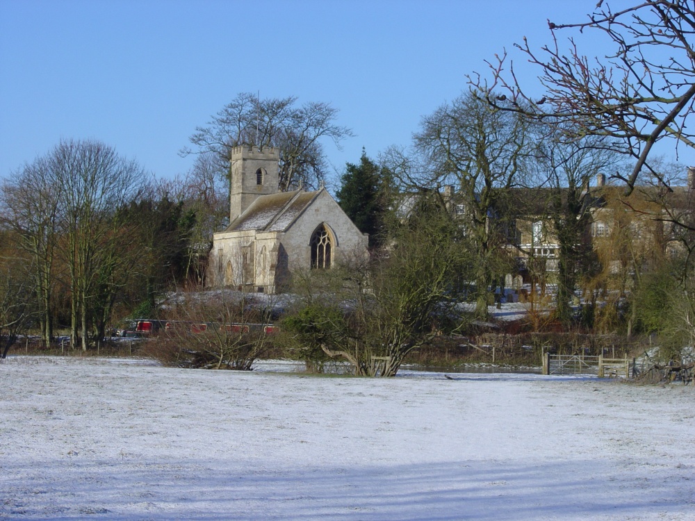 Photograph of Shipton on Cherwell Church in winter, Oxfordshire