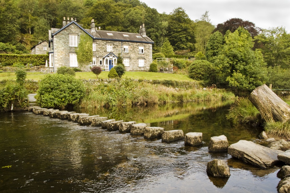 Stepping stones River Rothay near Ambleside