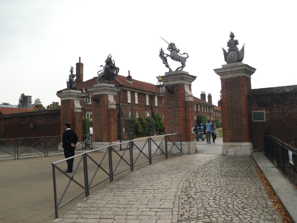 Hampton Court, entrance to the area of the Palace