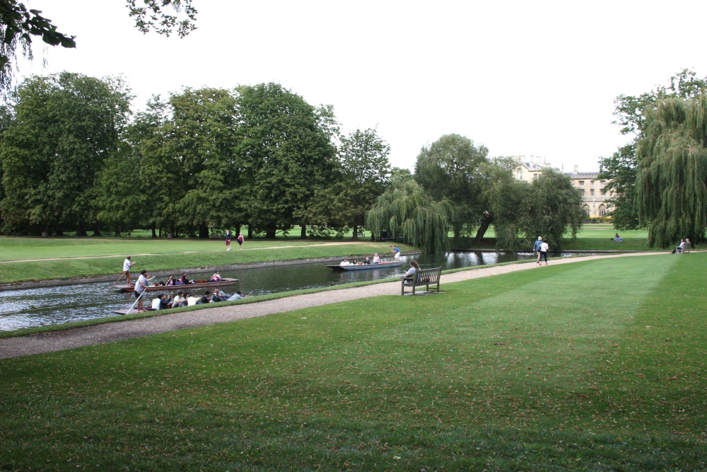 Students  enjoying the River Cam at Cambridge