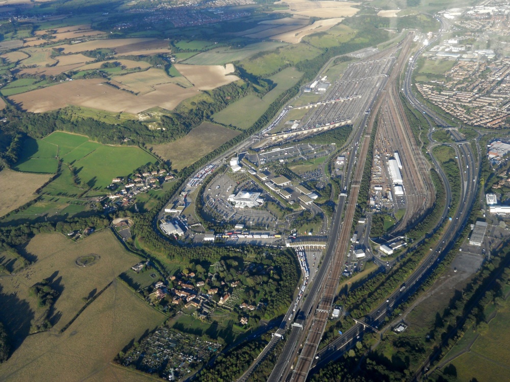 Channel Tunnel Near Folkestone Kent.