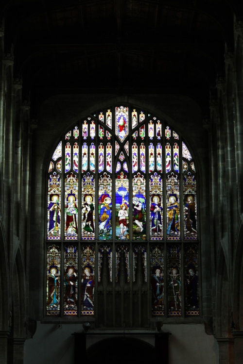 Stained glass window in Shakespeare's Church