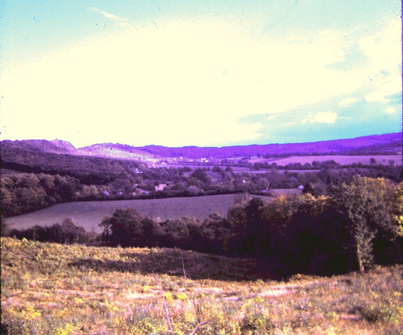 Sunset over Checkley Valley, Herefordshire 1972