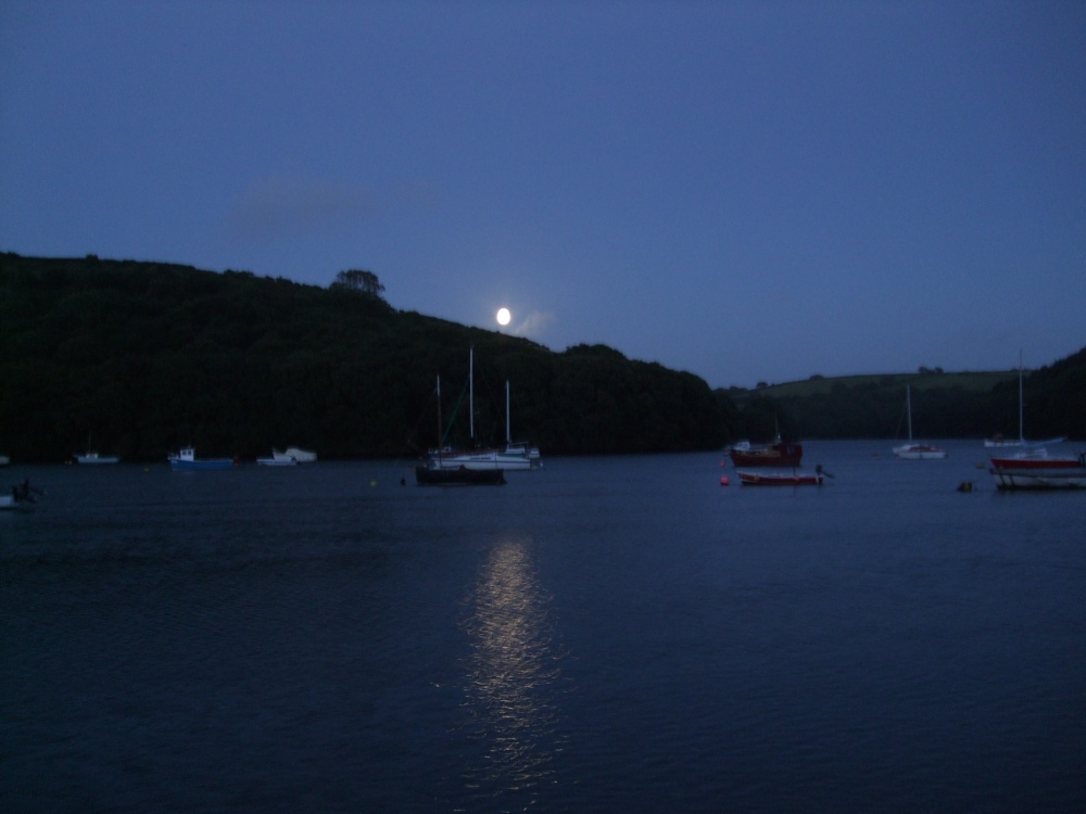 Photograph of Full moon over Golant