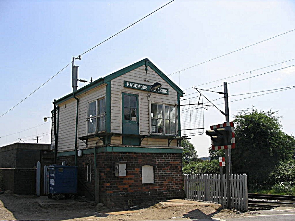 Photograph of Hademore Level Crossing, Signal Box