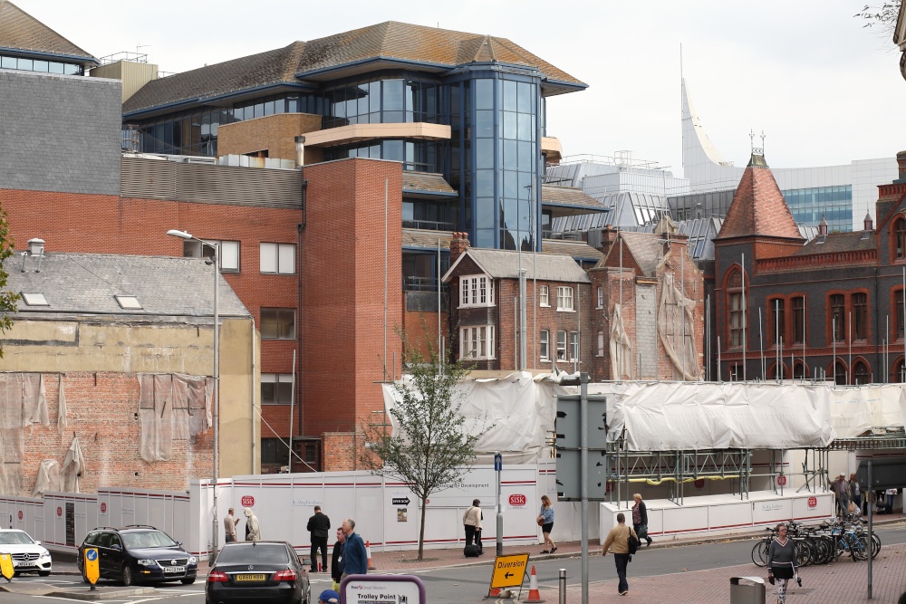 Demolition near Reading Station