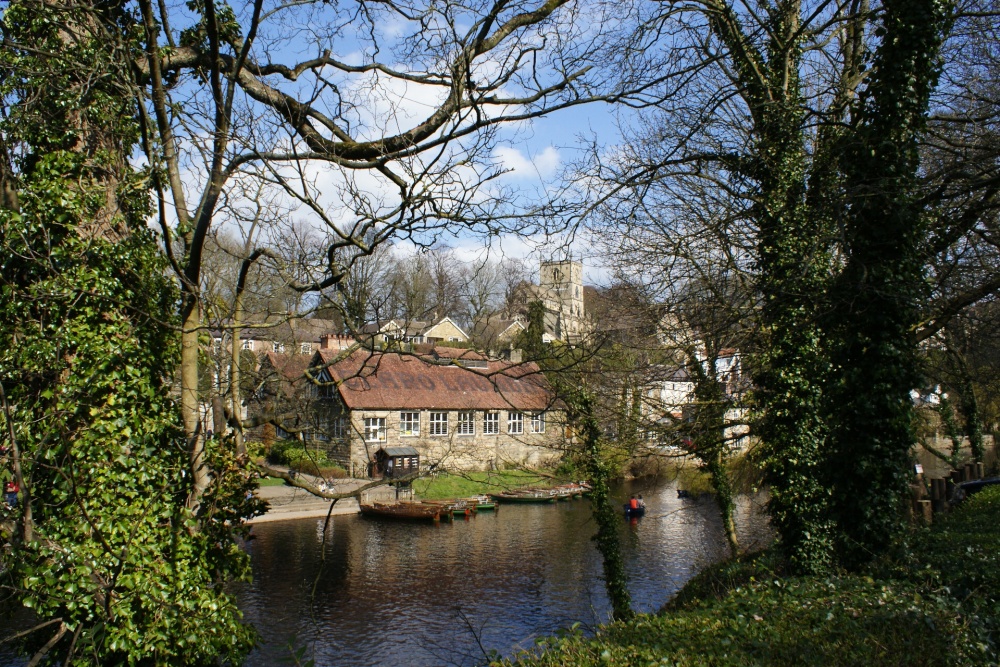 The River Nidd at Knaresborough, from Old Mother Shipton's Park photo by David Walter