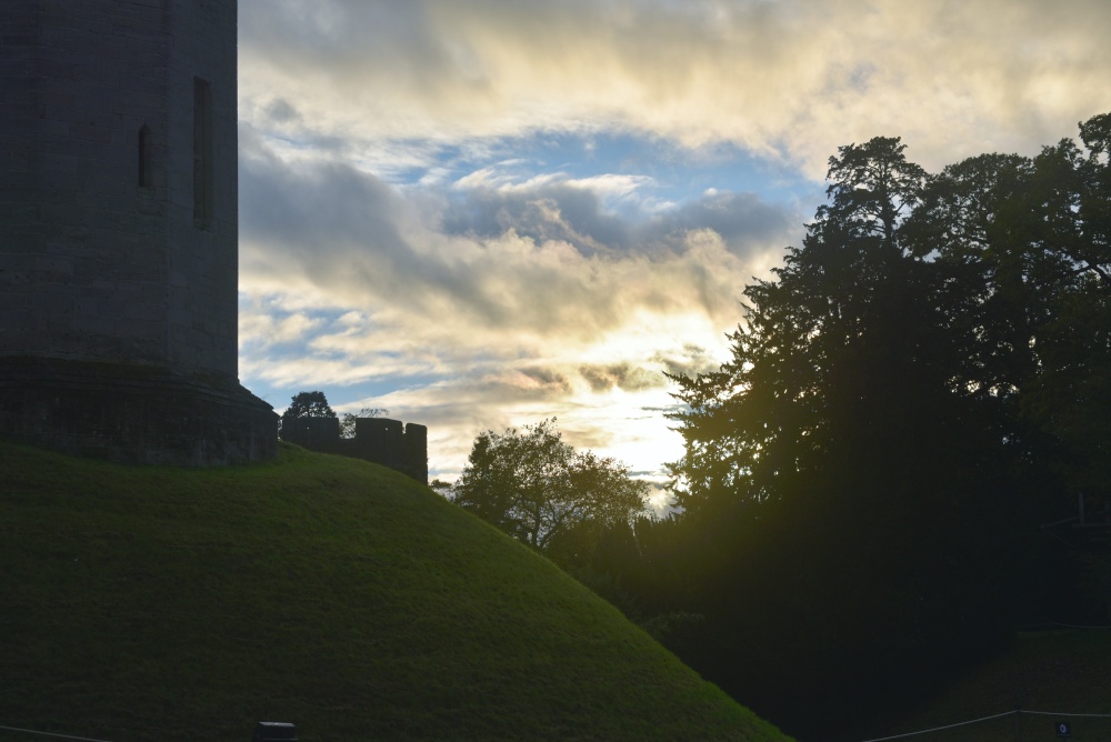 Dusk inside Warwick Castle Grounds