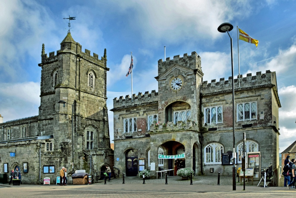 Shaftesbury ~ Town Hall and Church.