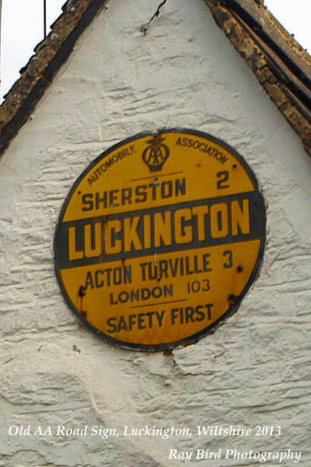 Old AA Sign, Luckington, Wiltshire 2013