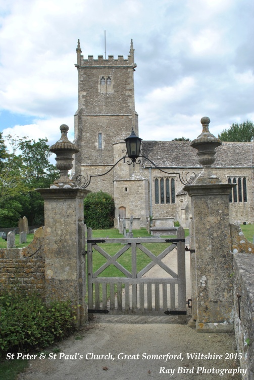 Church Gate & Church, Great Somerford, Wiltshire 2015