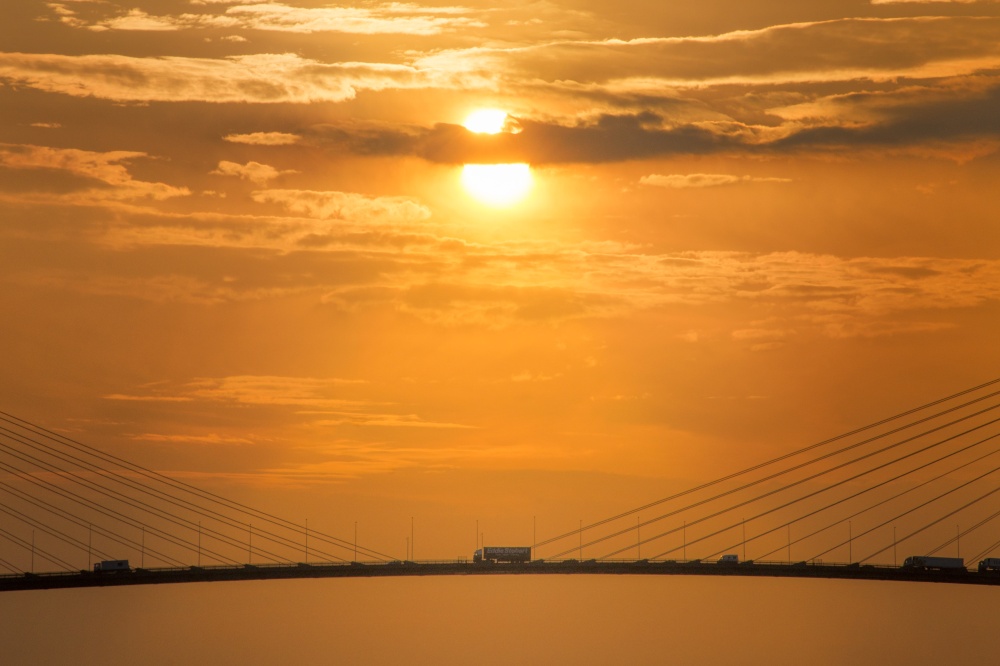 Evening over the Dartford Bridge