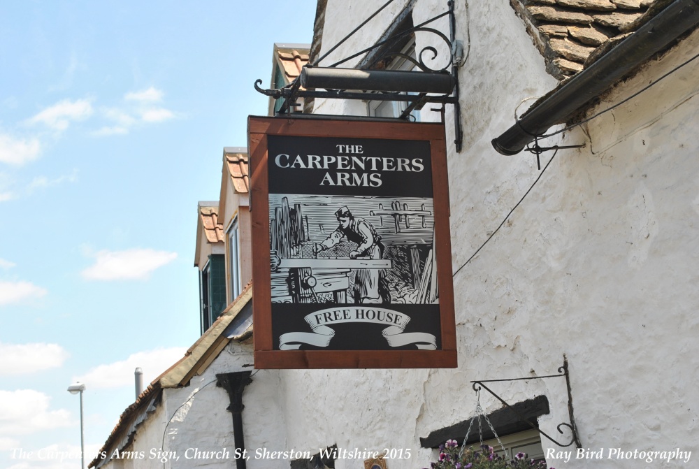 The Carpenters Arms Sign, Sherston, Wiltshire 2015