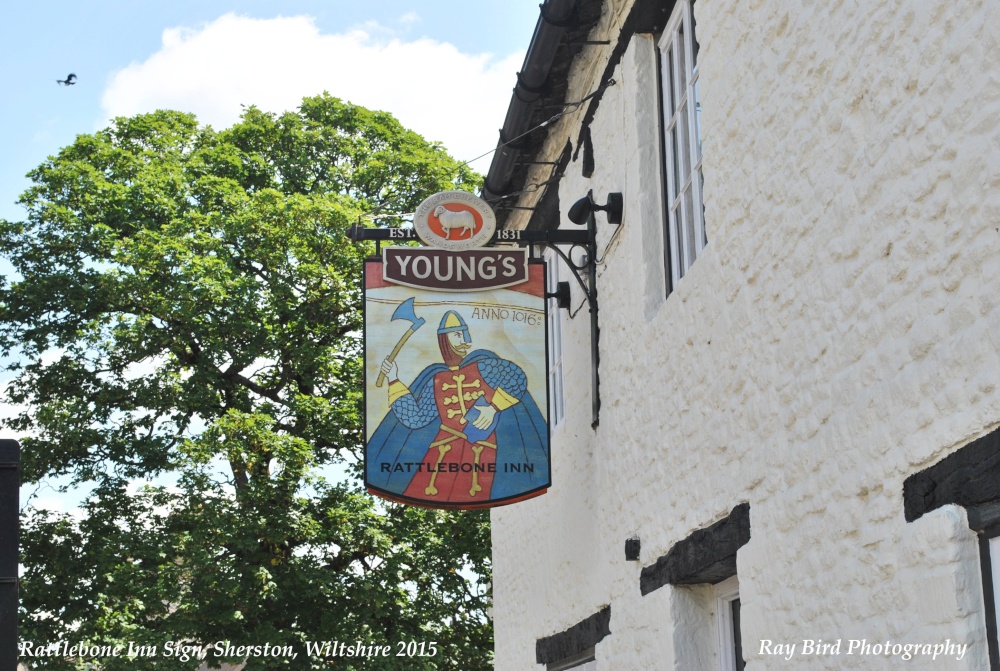 The Rattlebone Inn Sign, Sherston, Wiltshire 2015