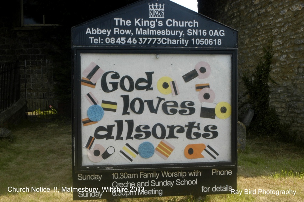 Church Notice Board !! Malmesbury, Wiltshire 2013