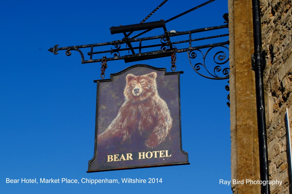 Photograph of Bear Hotel Sign, Chippenham, Wiltshire 2014