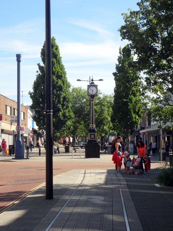 Waterlooville, clok + tram lines