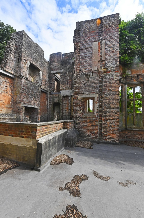 Nymans House, fire damage under restoration