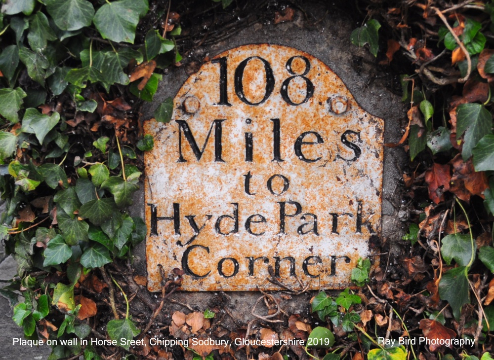 Milestone Plaque, Horse Street, Chipping Sodbury, Gloucestershire 2019