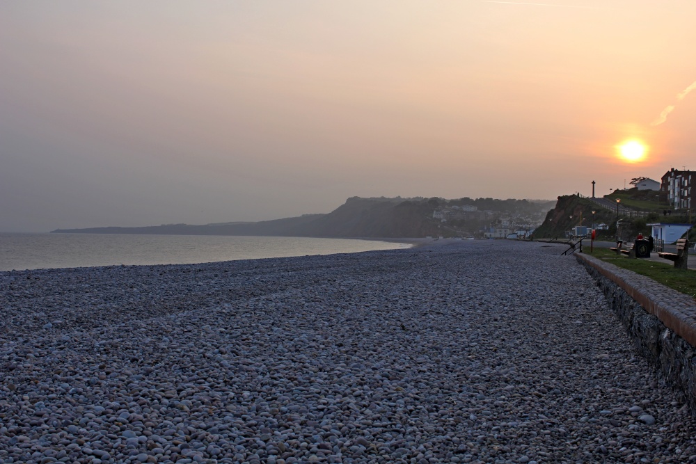 Budleigh sunset scene